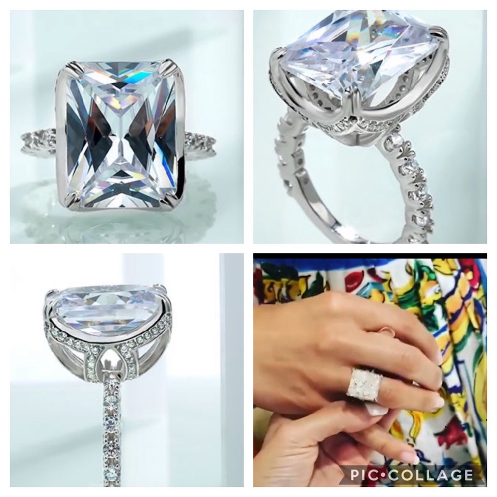 Unique Radiant Cut Engagement Ring